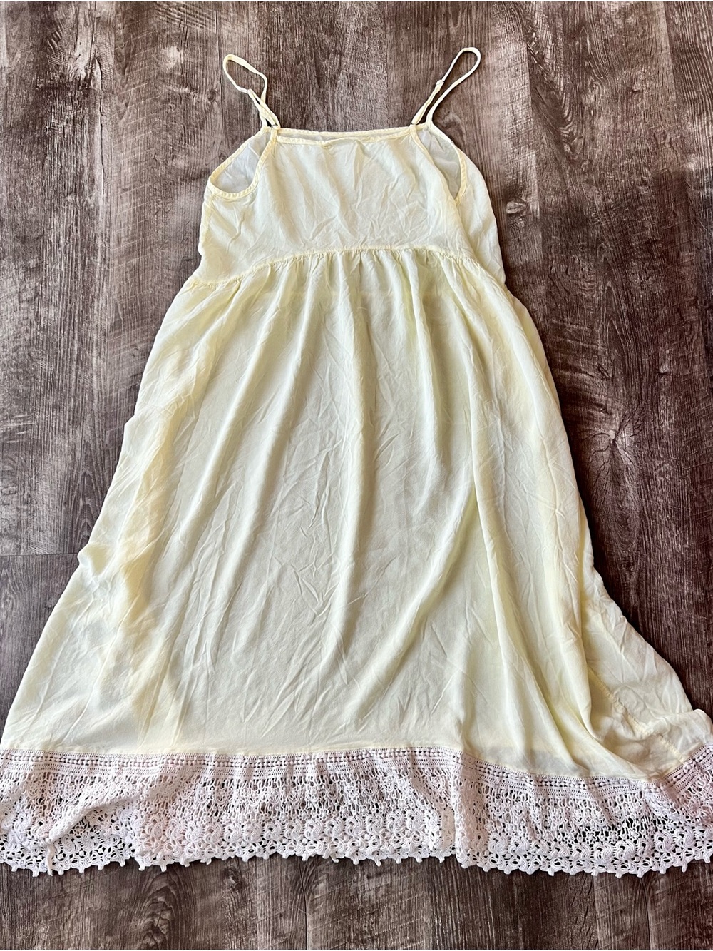 Intimately Free People Sheer Pale Yellow Slip Chemise - Picture 3 of 5